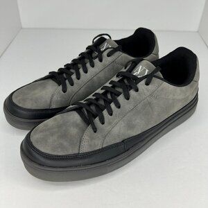 NY&C Womens NY1016 Gray Suede Round Toe Lace Up Low Top Size 12 Sneakers